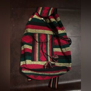Woven Rasta backpack